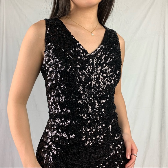 Black Collection Sequin Dress Size S - Picture 3 of 9